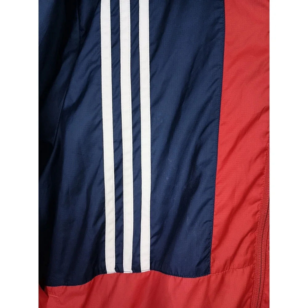 Adidas Size XL Full Zip Red And Blue Track Jacket Nylon